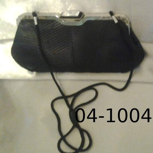 Kate Landry Satin Metal frame Clutch Purse Handbag - Picture 1 of 4